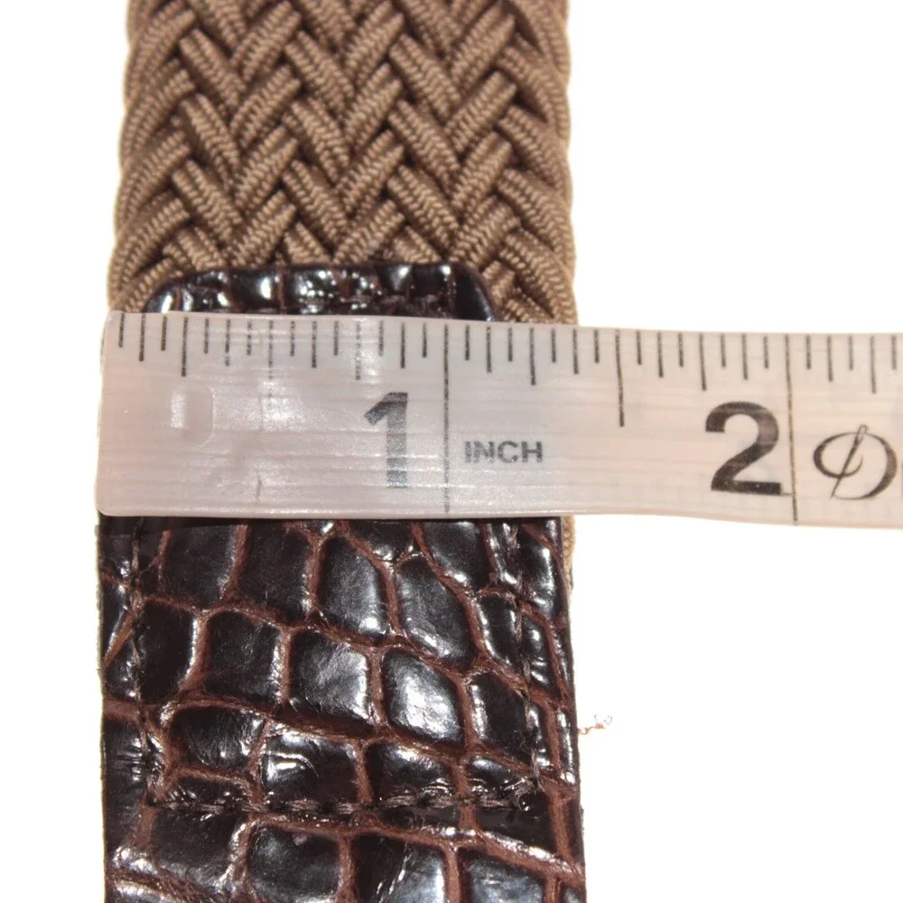 Torino Leather Company NWT Braided / Woven Belt Size 38 US in Brown Leather